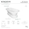 Aqua Eden Pedestal Bathtubs, 66 L, 30.13 W, White, Cast Iron VCTND663025 - alternate 4